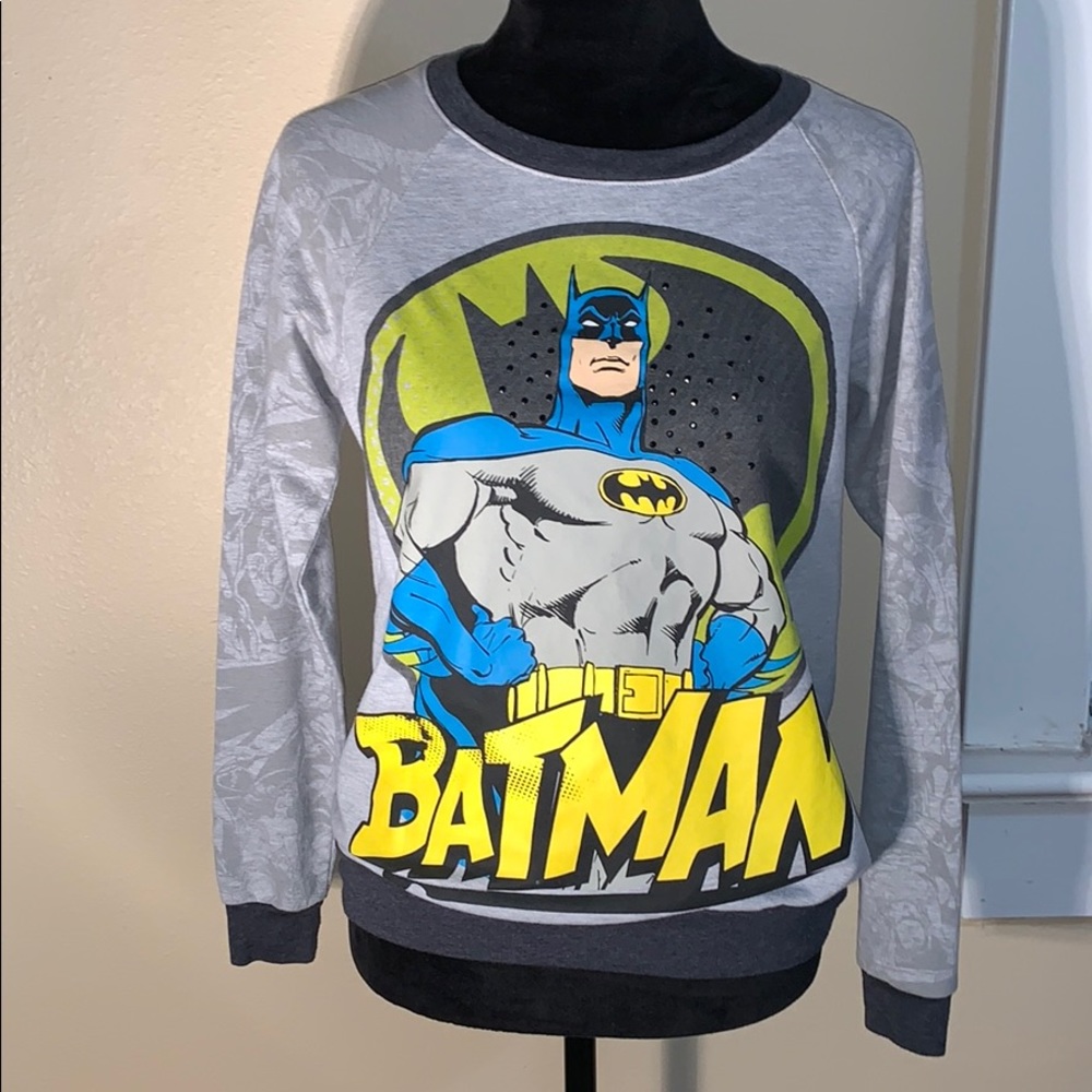 DC COMICS BATMAN sweatshirt sequins comicon superhero